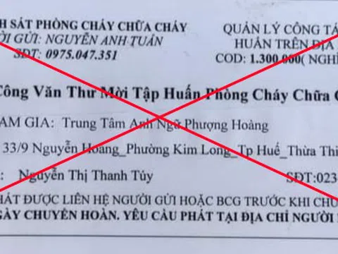 Huế: Mạo danh cảnh sát PCCC để lừa đảo chiếm đoạt tài sản