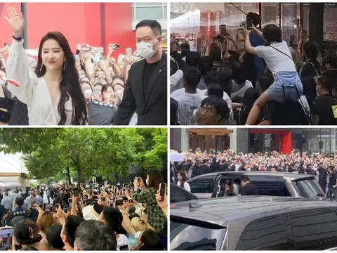 Lưu Diệc Phi xuất hiện tại Vũ Hán, thu hút đông đảo fan hâm mộ giữa trời nắng nóng