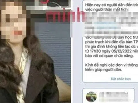 Nữ giáo viên tiếng Anh mất liên lạc khi trở lại trường dạy học
