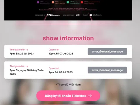 Fan BLACKPINK 'kêu trời' vì không mua được vé, hệ thống báo lỗi