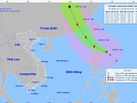 Cập nhật diễn biến bão Doksuri giật trên cấp 17, đang áp sát biển Đông