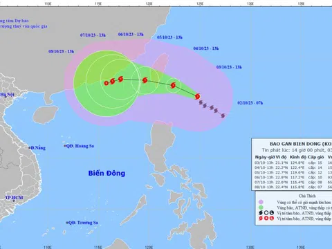 Bão Koinu cường độ rất mạnh, đang hướng vào Biển Đông