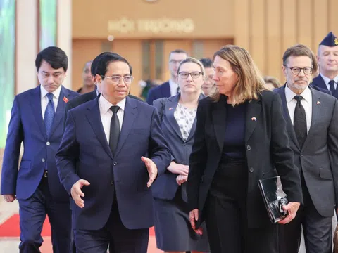 Thủ tướng tiếp Chủ tịch Thượng viện Australia đến dự lễ tang Tổng Bí thư Nguyễn Phú Trọng