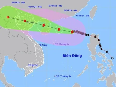 Bão Yagi mạnh lên cấp 15, giật trên cấp 17, khả năng thành siêu bão