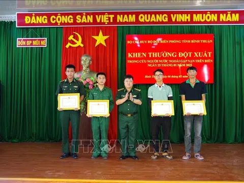 Khen thưởng các cá nhân cứu du khách nước ngoài bị sóng cuốn