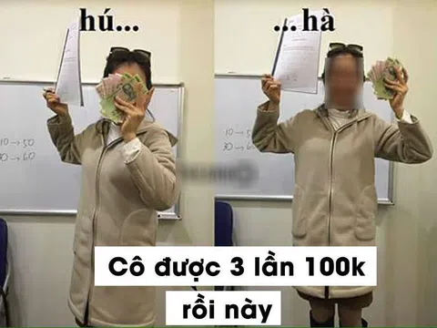Dân mạng rần rần chế ảnh cô giáo chửi học viên là ‘mặt lợn’ vì không nộp phạt 100k