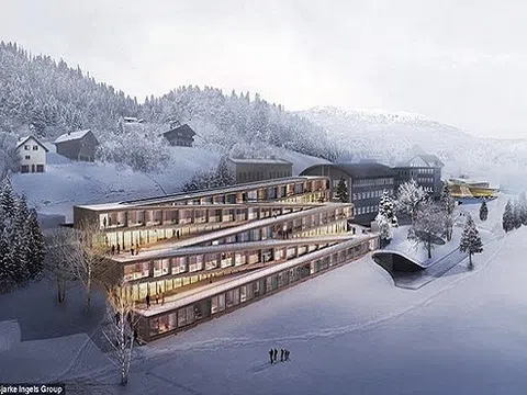 Độc đáo với mẫu khách sạn đem cả khu trượt tuyết lên mái nhà