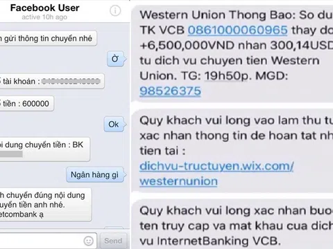 Techcombank cảnh báo thủ đoạn chiếm đoạt tiền qua kênh Western Union giả mạo