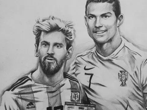 Chàng trai 9x vẽ tranh về Ronaldo, Messi… y như thật