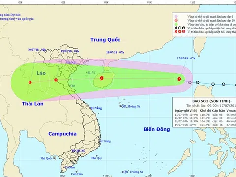 Công điện hỏa tốc, khẩn cấp ứng phó với bão số 3 Sơn Tinh đang phi mã vào đất liền