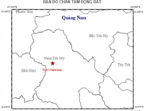 4 trận động đất xảy ra liên tiếp tại Quảng Nam trong sáng 26/7
