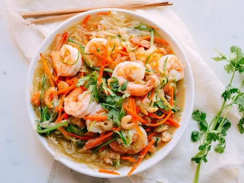 Ghim ngay cách làm miến xào rau củ tôm cho ngày chán cơm