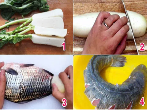 Cách làm sạch vảy cá bằng củ cải trắng cực kì đơn giản khiến chị em bất ngờ