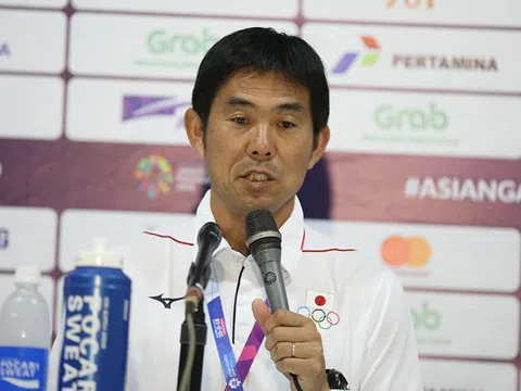 HLV Olympic Nhật Bản nhận thua, khen khả năng pressing của Olympic Việt Nam