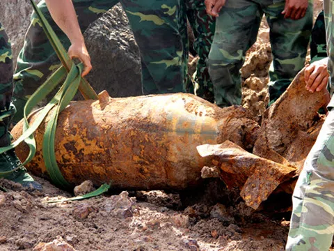 Phát hiện quả bom \'khủng\' 220 kg trong khuôn viên doanh nghiệp ở Tây Ninh