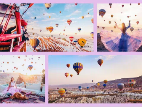 Đến Cappadocia ngắm trọn khung cảnh đất trời từ khinh khí cầu khổng lồ