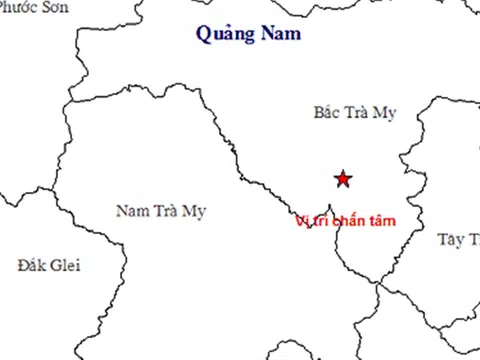 Quảng Nam: Xảy ra động đất 2,7 độ richter