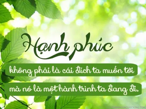 Thứ mà suốt đời ta tìm kiếm chẳng qua chỉ là hai từ -`hạnh phúc`