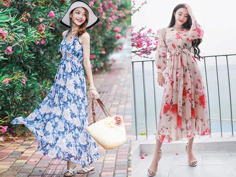 Cách chọn kiểu đầm hoa tôn dáng chị em trong ngày hè nóng bức
