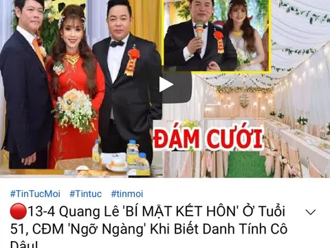 Sau khi bị "tố" nợ 100 triệu đồng không trả, Quang Lê lại vướng tin đồn bí mật kết hôn