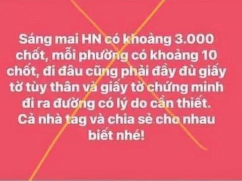 Tung tin "Hà Nội lập 3.000 chốt kiểm soát", người phụ nữ bị phạt nặng