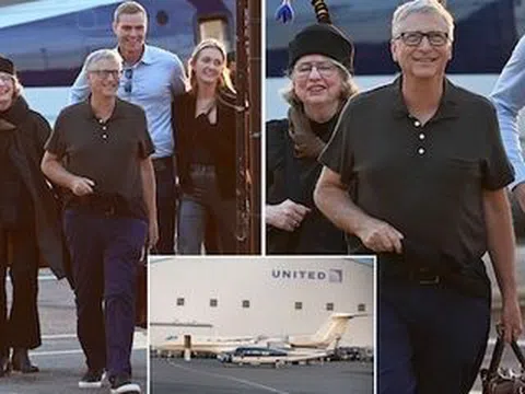Tỷ phú Bill Gates đi máy bay trực thăng đến dự đám cưới con gái
