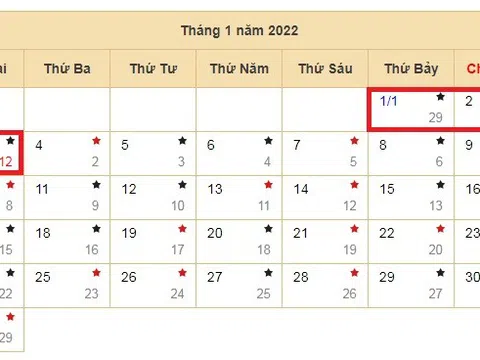 Tết Dương lịch năm 2022 người lao động được nghỉ 3 ngày liên tiếp