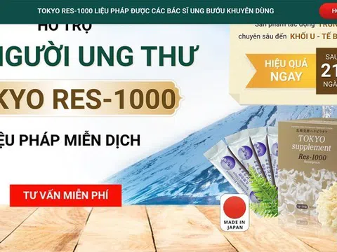 Bộ  y tế cảnh báo về sản phẩm Res – 1000  vi phạm về quảng cáo