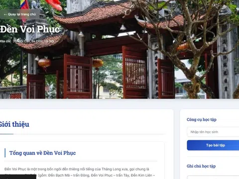 Xây dựng Website bản đồ học tập thông minh tích hợp trí tuệ nhân tạo AI phục vụ dạy học Địa lý địa phương lớp 3 trên địa bàn TP Hà Nội