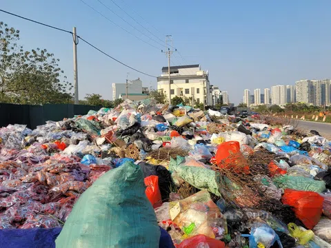 Bãi rác ngập bánh kẹo còn nguyên bao bì ở thủ phủ La Phù, Hà Nội