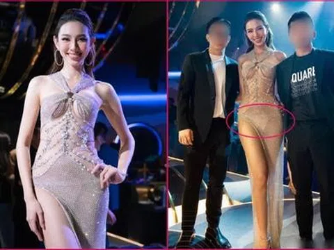 Miss Grand Thùy Tiên hở bạo mãi cũng dính sự cố lộ hàng đầu tiên