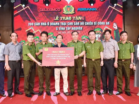 Geleximco và ABBank trao tặng 200 nhà ở doanh trại cho công an xã, thị trấn