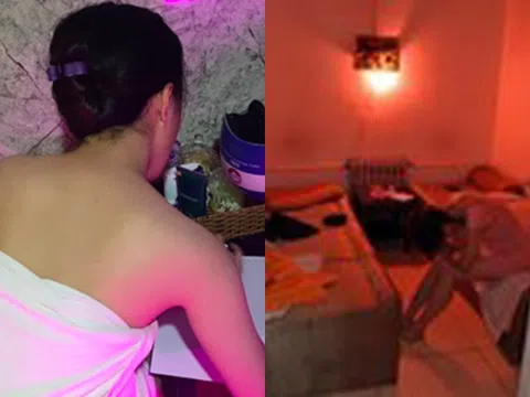 Bắt quả tang nữ nhân viên massage không mảnh vải che thân đang phục vụ khách, ngỡ ngàng với tang vật thu được