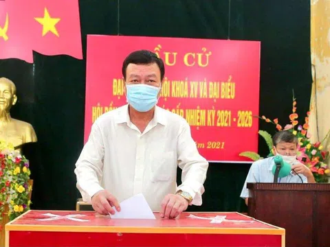 Nam Định: Cử tri đi bầu cử sớm, công tác phòng dịch được triển khai hết sức nghiêm ngặt