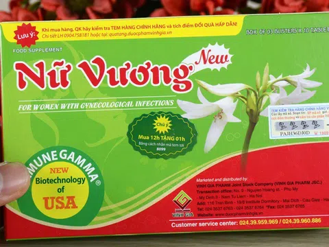 Công ty Dược phẩm Vinh Gia quảng cáo TPBVSK Nữ Vương New như thuốc chữa bệnh, lừa dối người dùng? (Bài 1)