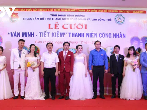 Lễ cưới tập thể 0 đồng cho công nhân lao động nghèo ở Bình Dương