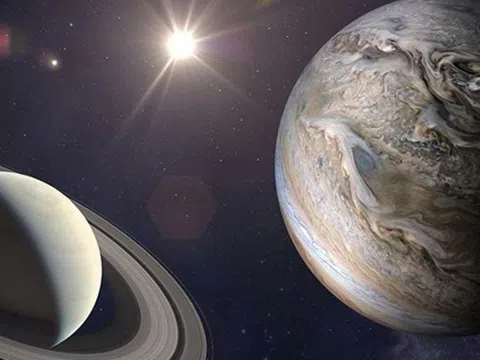 Sau 800 năm, Trái Đất, sao Mộc và sao Thổ cùng nằm trên một đường thẳng