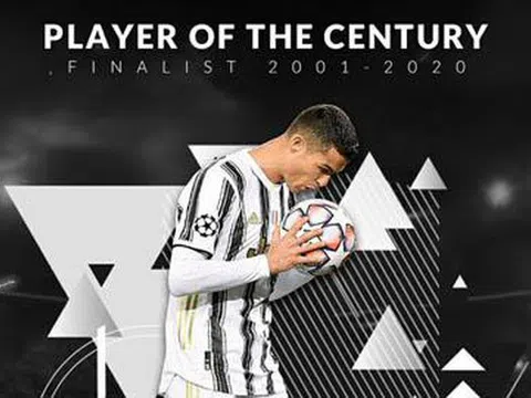 Cristiano Ronaldo giành giải thưởng Cầu thủ xuất sắc nhất thế kỷ XXI