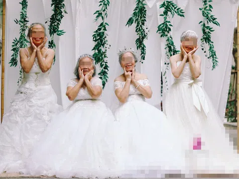 Loạt ảnh các cụ bà trong viện dưỡng lão mặc váy cưới gây bão mạng