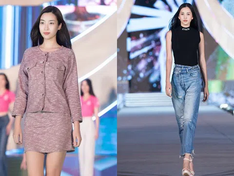 Hoa hậu Đỗ Mỹ Linh, Tiểu Vy để mặt mộc tổng duyệt Người đẹp thời trang