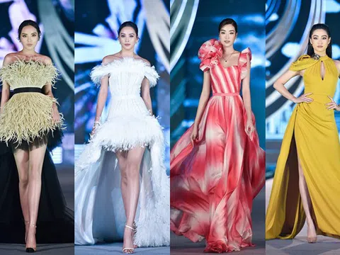 Kỳ Duyên, Đỗ Mỹ Linh, Tiểu Vy, Lương Thùy Linh "đọ catwalk" trong đêm thi phụ đầu tiên của Hoa hậu Việt Nam 2020