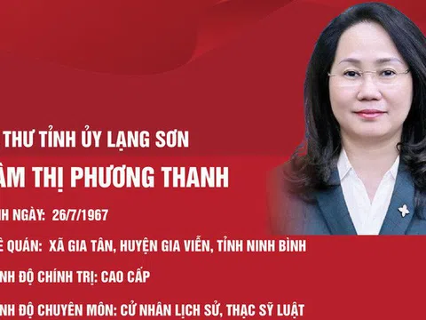 Chân dung Bí thư Tỉnh ủy Lạng Sơn Lâm Thị Phương Thanh