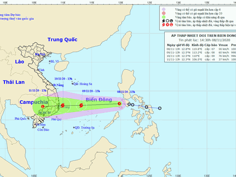 Chủ động ứng phó với áp thấp nhiệt đới có thể mạnh lên thành bão