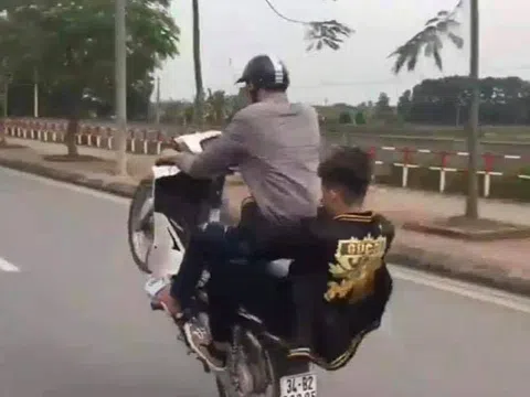 Hà Nội: Khoe clip “bốc đầu” xe máy, nam thanh niên bị xử phạt