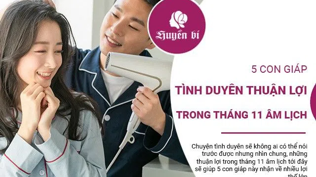 Tháng 11 Âm lịch tới, may mắn tình yêu sẽ gõ cửa tới 5 con giáp này