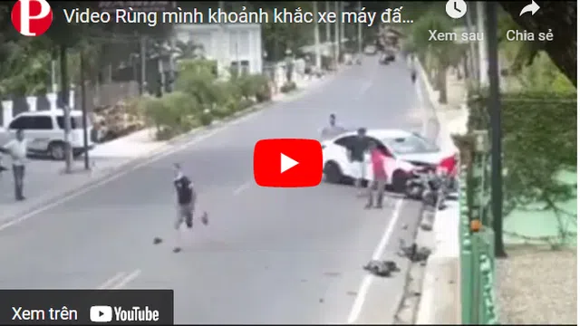 Video: Rùng mình khoảnh khắc xe máy đấu đầu ô tô, 2 thanh niên văng lên không trung