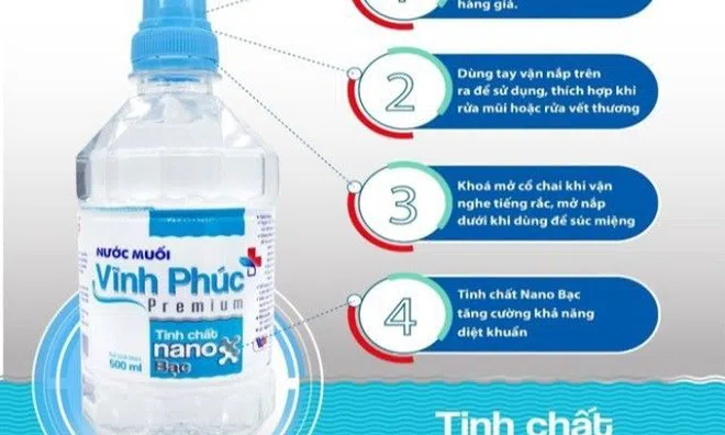 Nước muối Vĩnh Phúc Premium tinh chất Nano bạc – sản phẩm đột phá giúp tăng cường khả năng kháng khuẩn vượt trội
