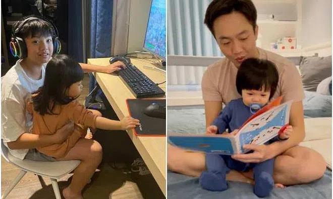 Con trai Cường Đôla vừa chơi game vừa trông em, để thấy quy định nghiêm của gia đình hào môn
