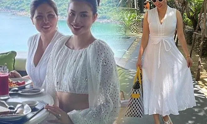 Phạm Hương sau sinh khoe dáng đã mê, ngắm bà ngoại 2 cháu diện áo tắm lại càng thuyết phục hơn