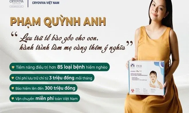 Phạm Quỳnh Anh chia sẻ mức chi phí lưu trữ tế bào gốc cho con siêu hợp lý